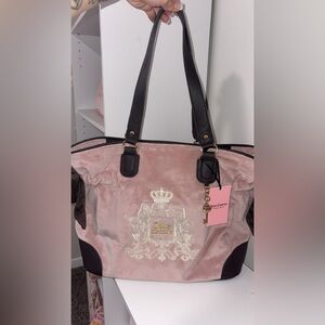 Juicy Couture Pink and Black Tote Bag
